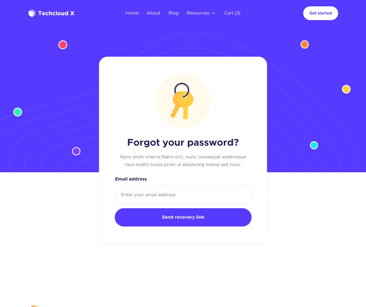 Forgot Password - Techcloud X Webflow Template