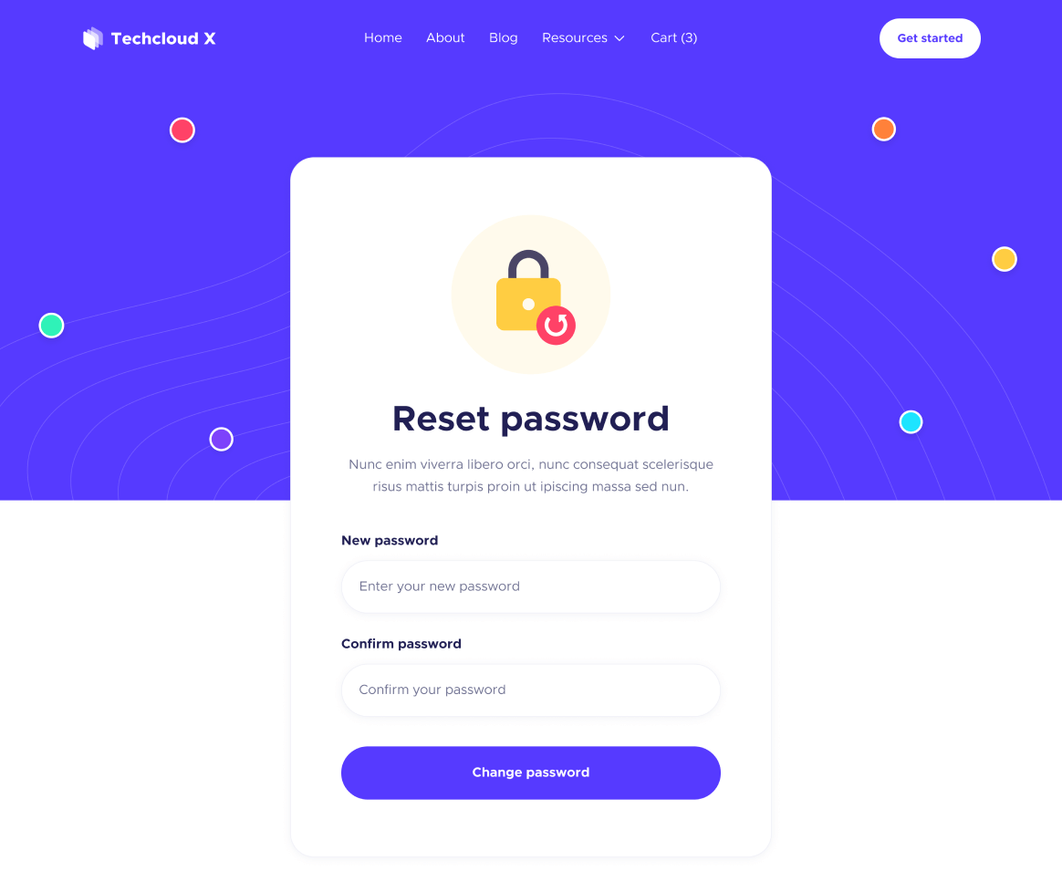 Reset Password - Techcloud X Webflow Template