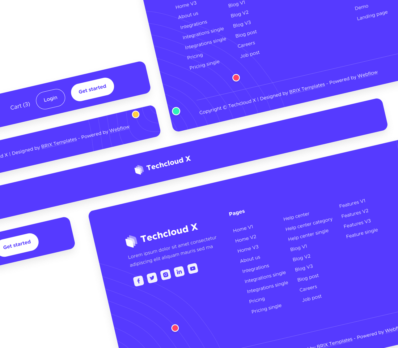 Headers And Footers - Techcloud X Webflow Template