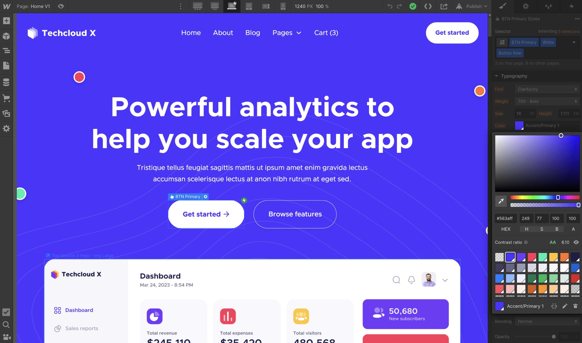 Color - Techcloud X Webflow Template