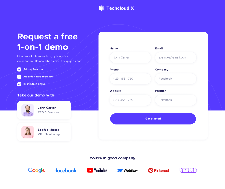 Demo - Techcloud X Webflow Template