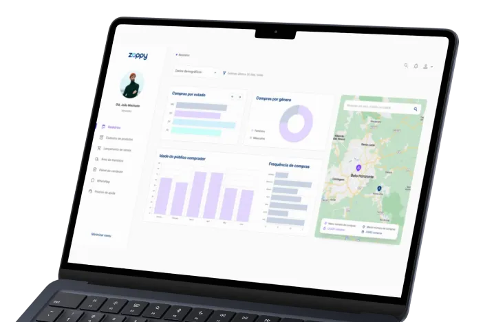 Display com dados demográficos