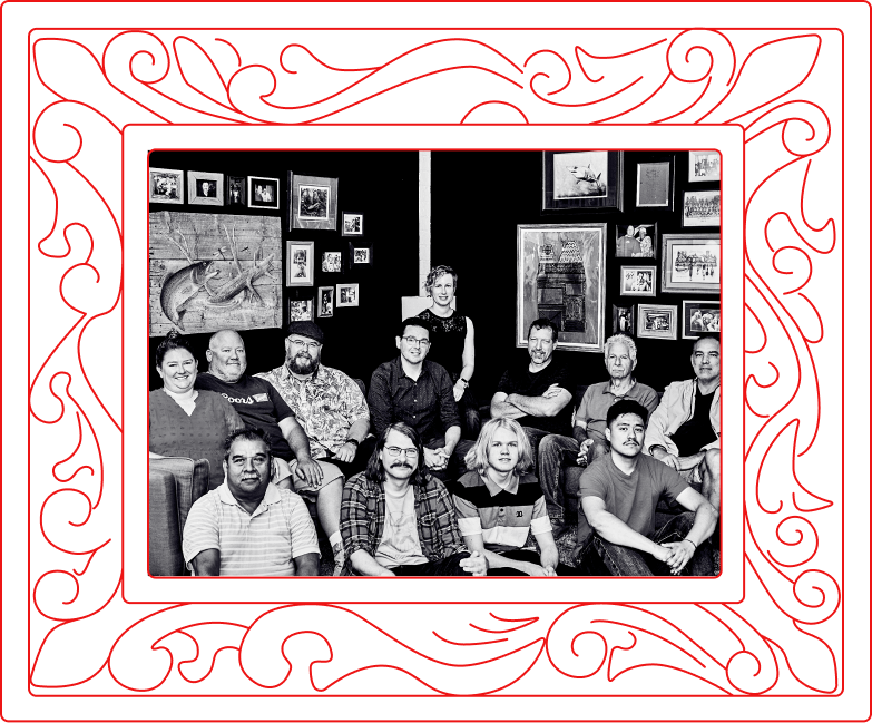 the family like portrait of Christy's team.