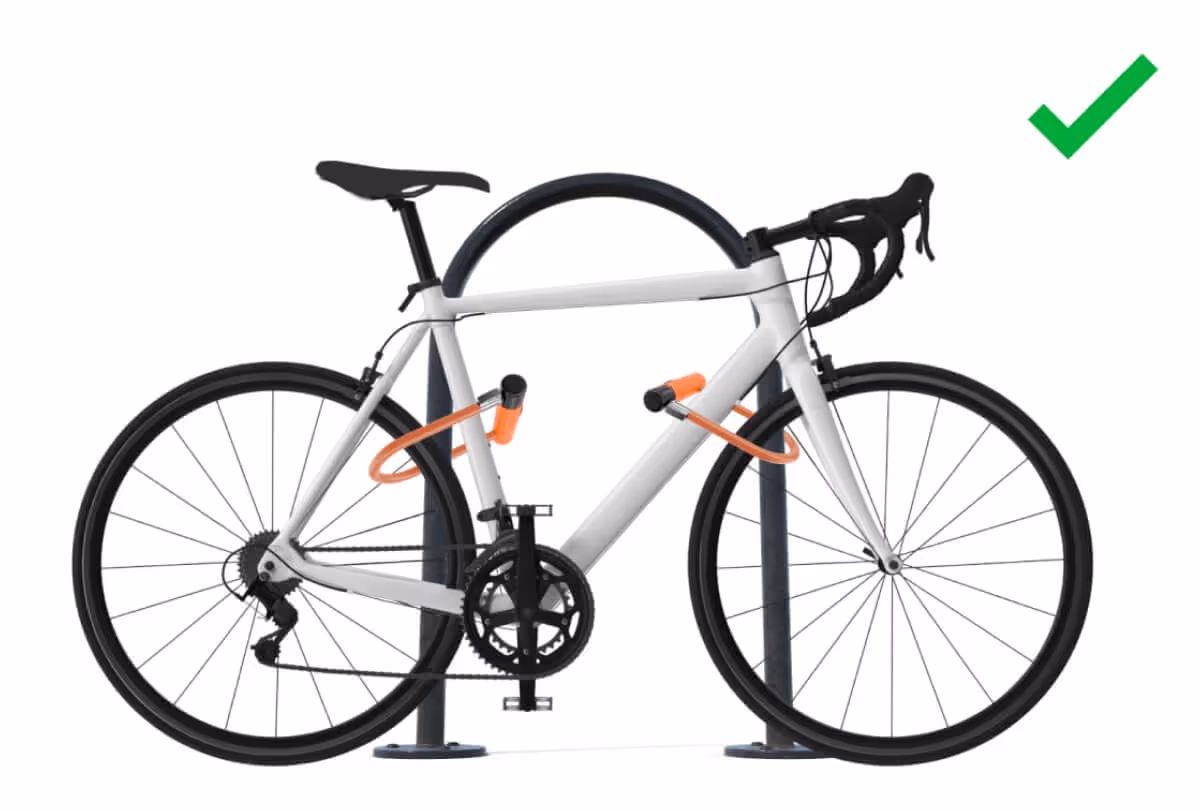 Ensure to lock your bicycle to an immovable object, include the wheels when they have quick release.