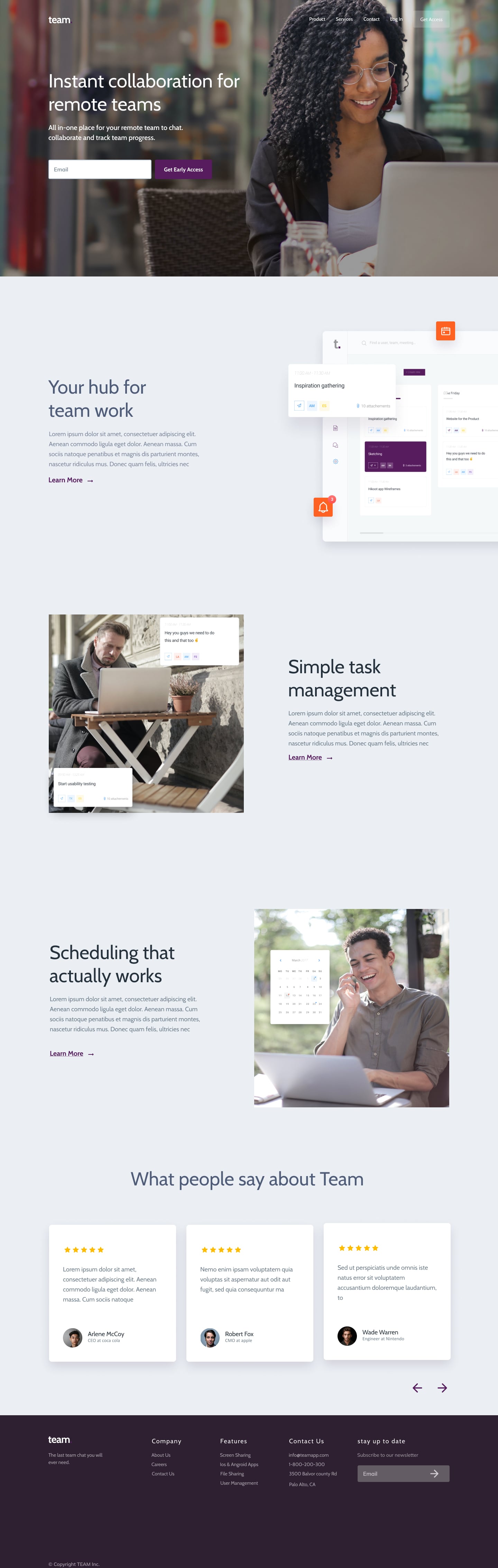A screenshot of web page