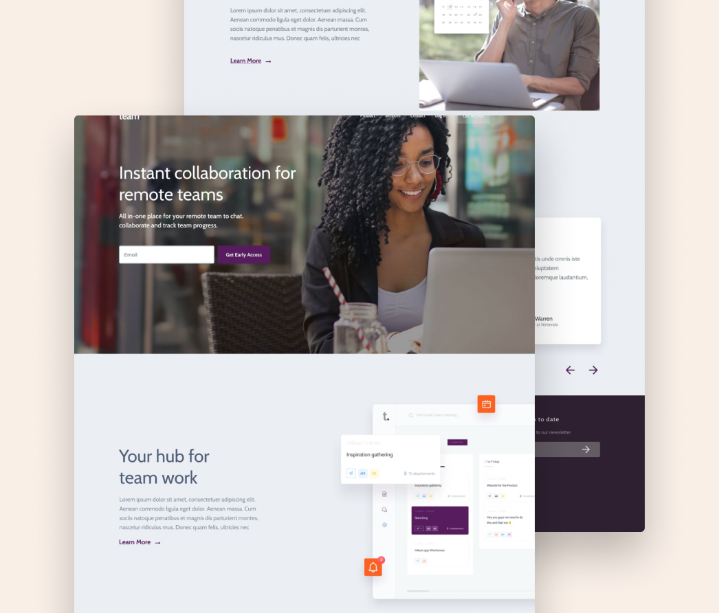 A mockup of a project