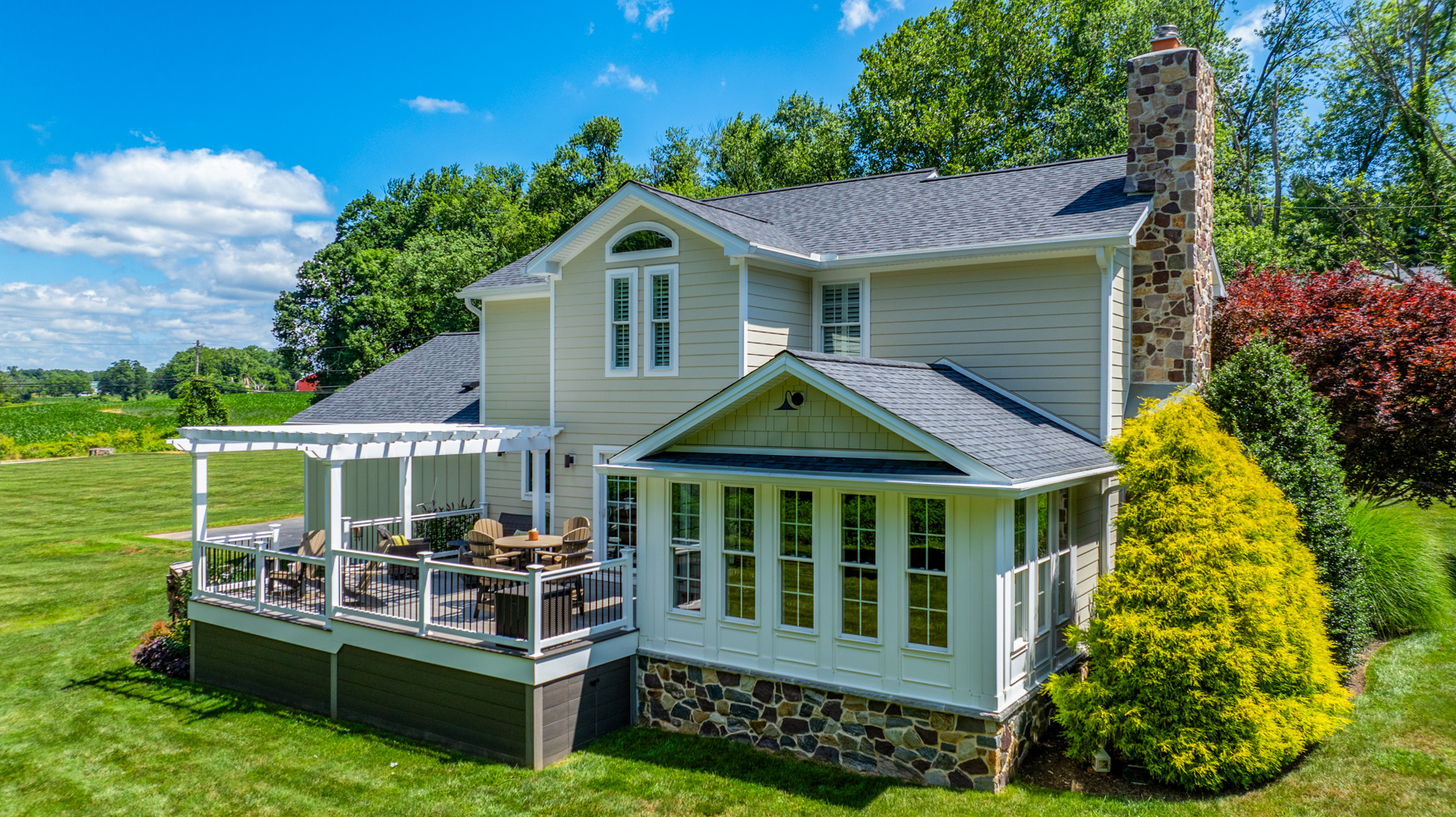 custom build pergola in Pennsylvania by Smucker Exteriors