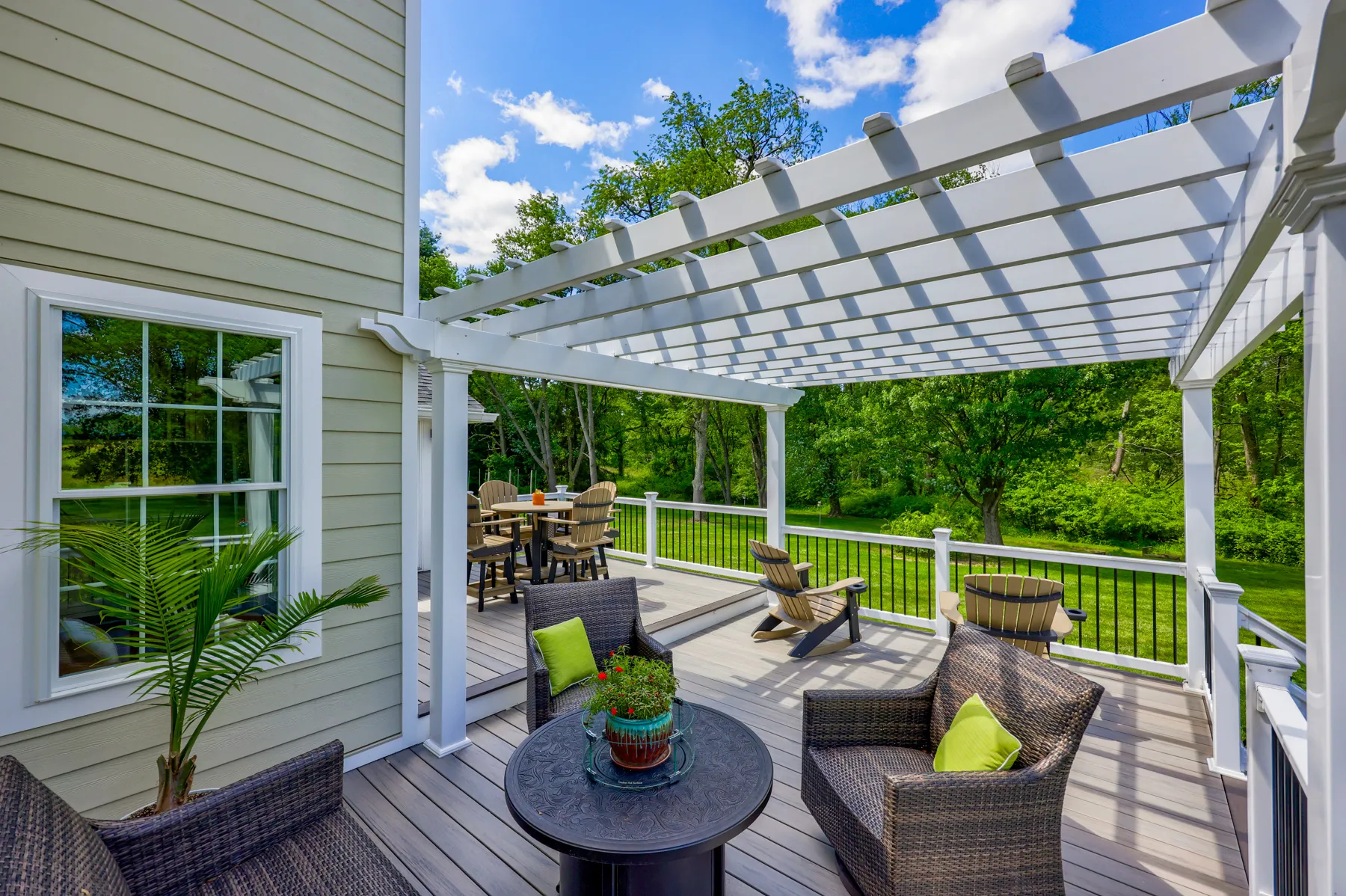 custom built pergola by Smucker Exteriors in PA