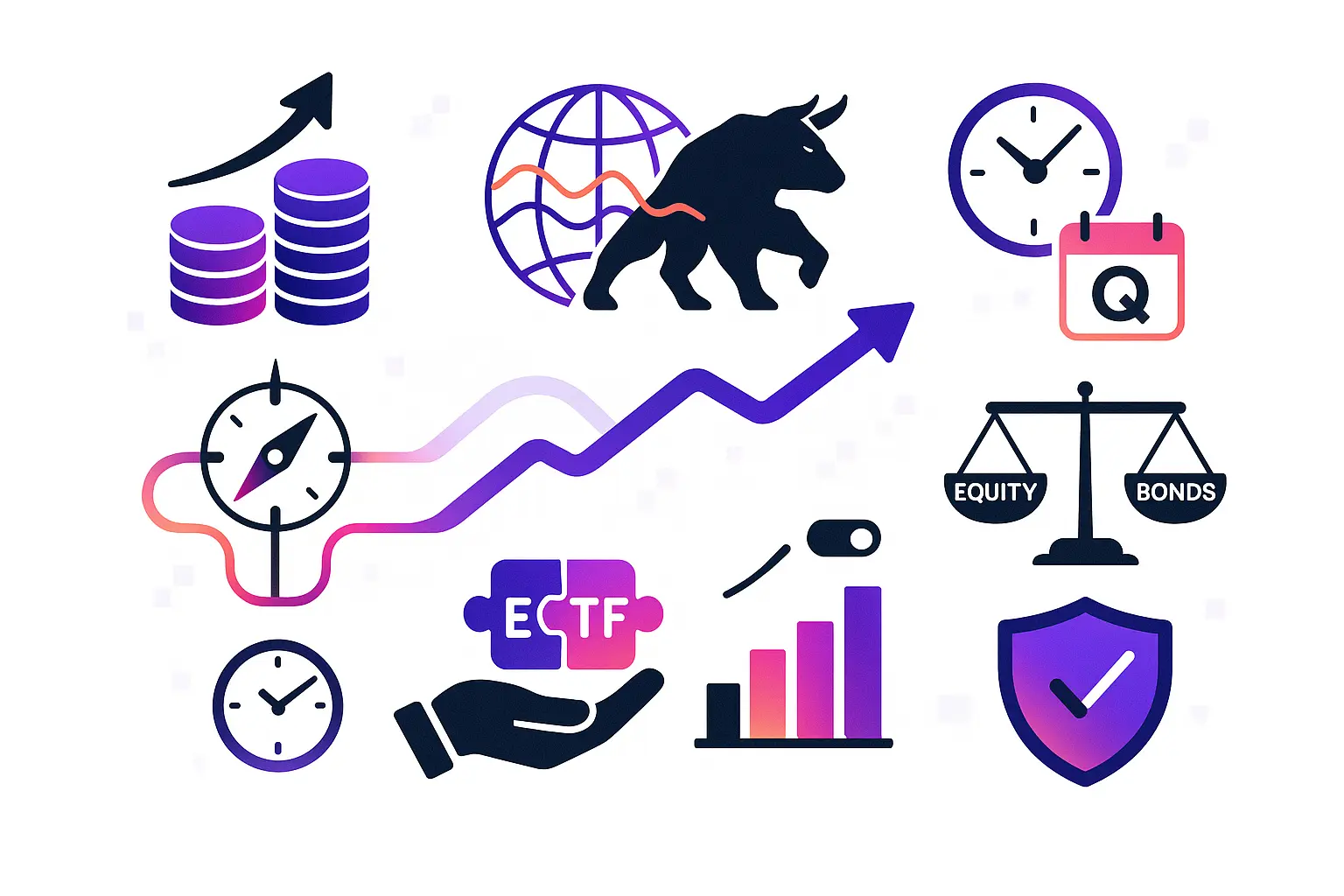 Quantlake Icon and Symbols of long-term investing