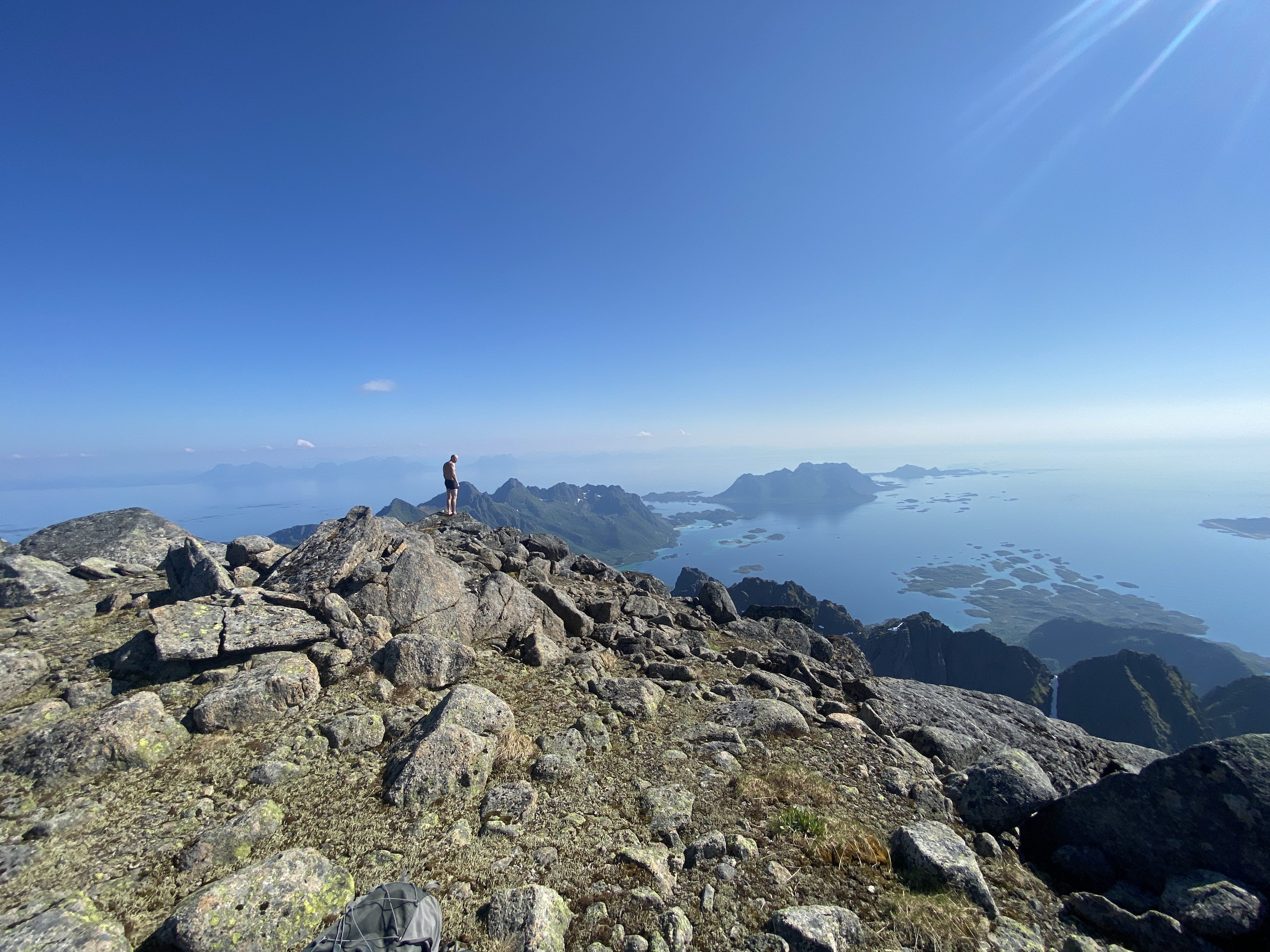 The Rulten massif rising from the sea, Lofoten