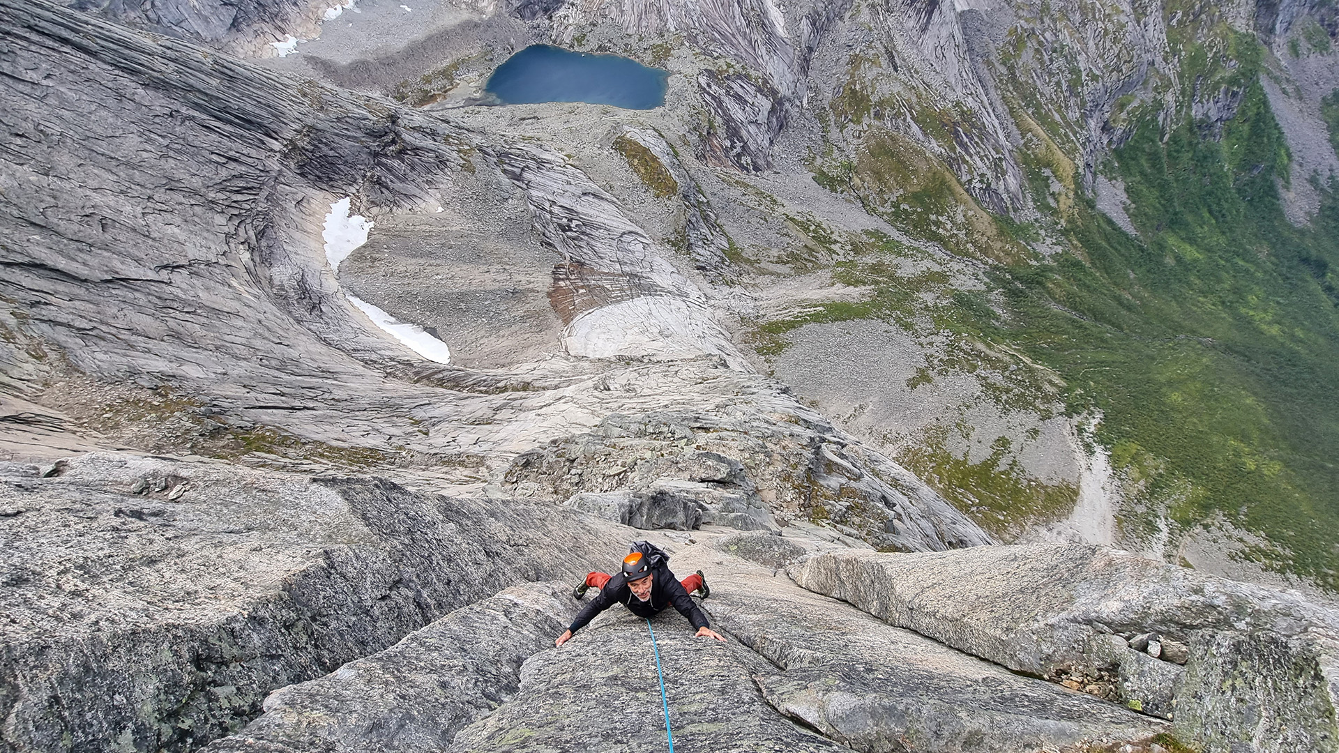 Climbing the South Pillar of Stetind above Tysfjord