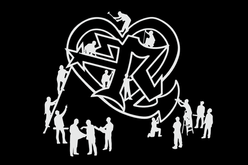 HeartRFallin - Under Construction (U/C) - Blackout logo graphic by: Eric Carchidi (CIRE Victor)