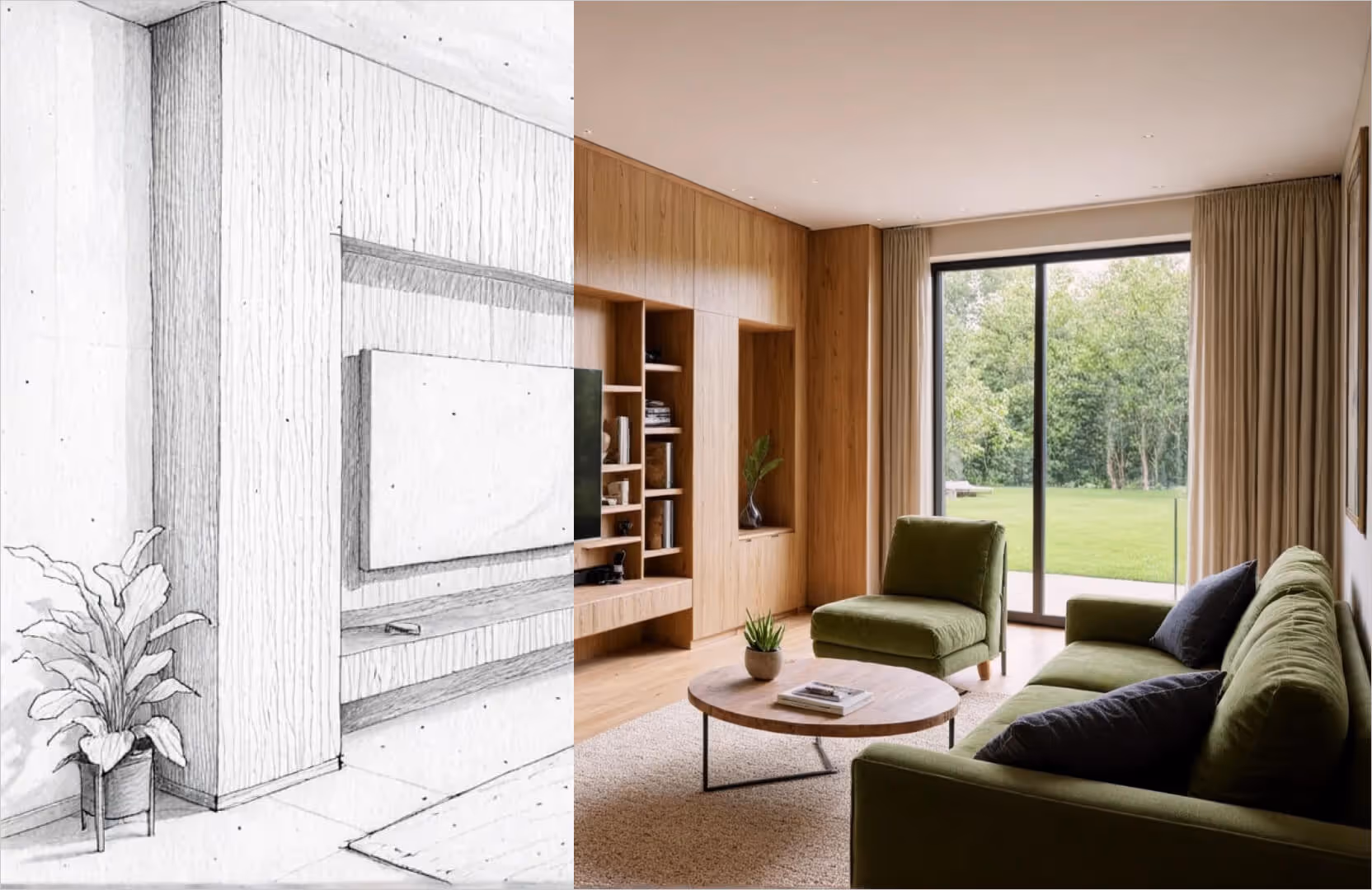 Modern bir evin SketchUp mimari render'ı