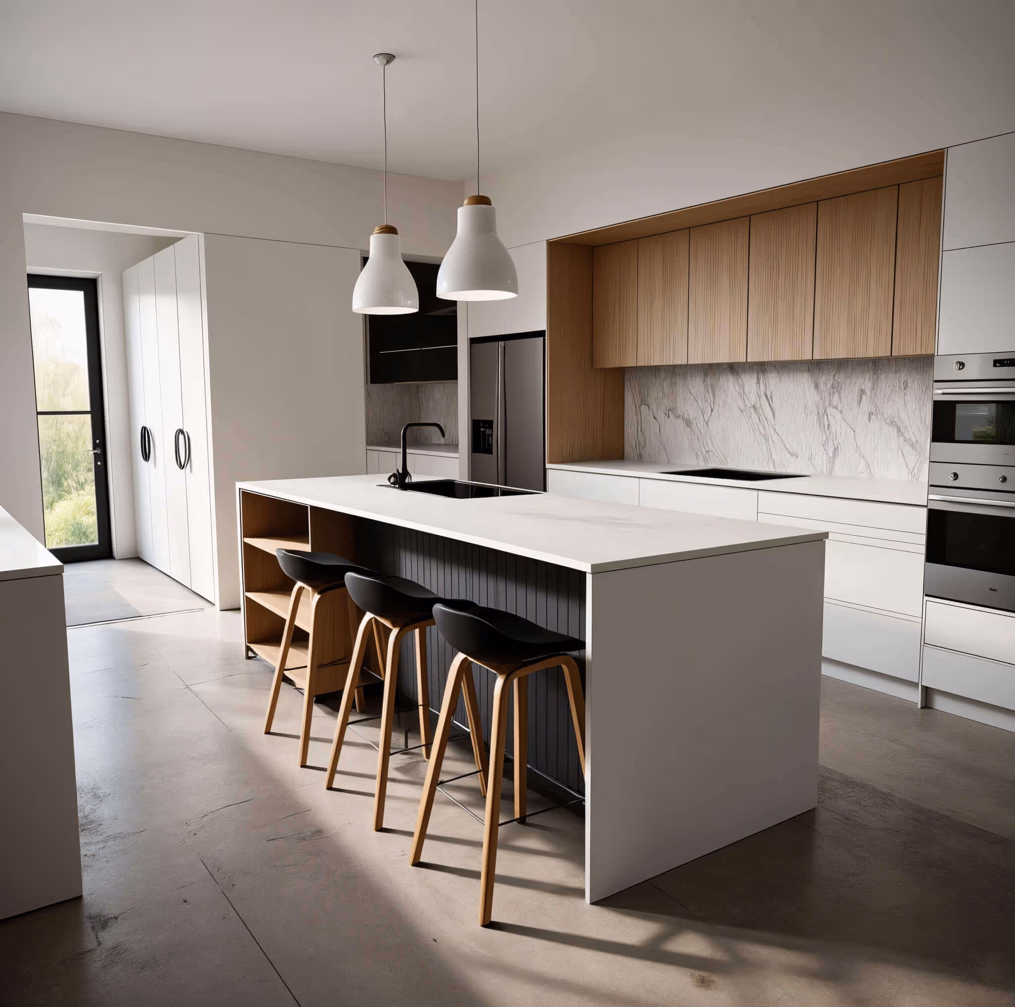 architectural rendering of a modern residential home
