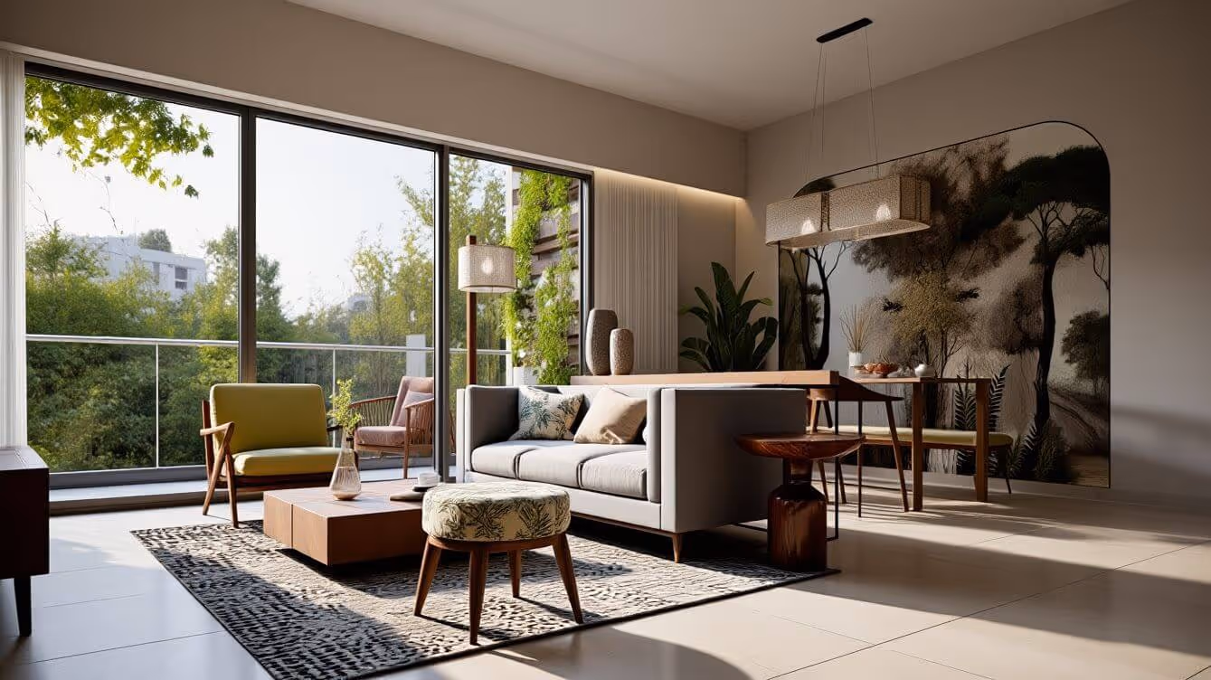 architectural rendering of a modern residential home