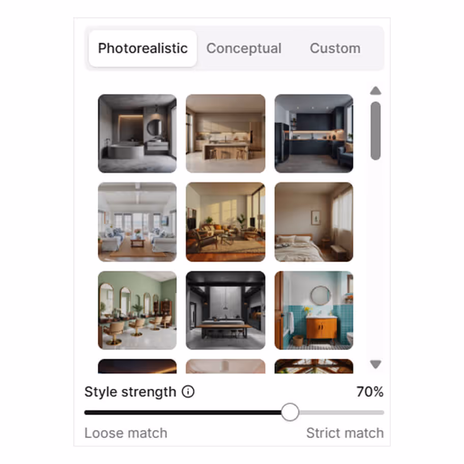 AI style transfer feature