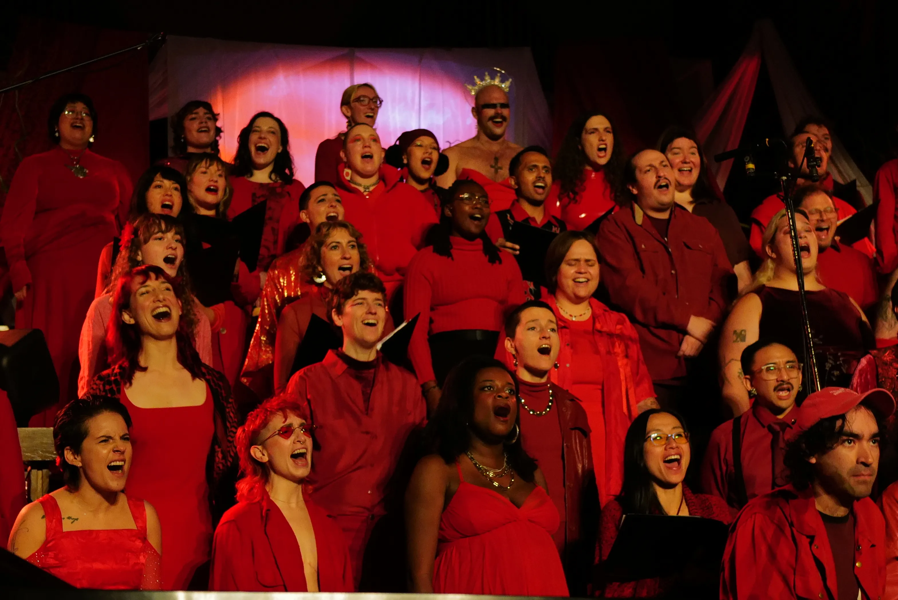 Free Key Choir members performing during Winter 2025's concert series, INCANTATION.