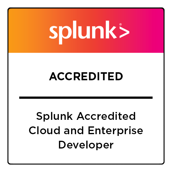 Splunk Accredited Cloud and Enterprise Developer