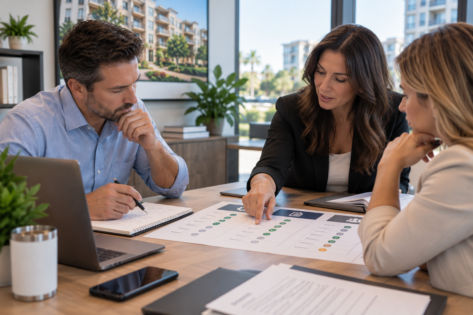 HOA management team comparing resident onboarding platforms based on screening, board workflows, integrations, records, scalability, and support.