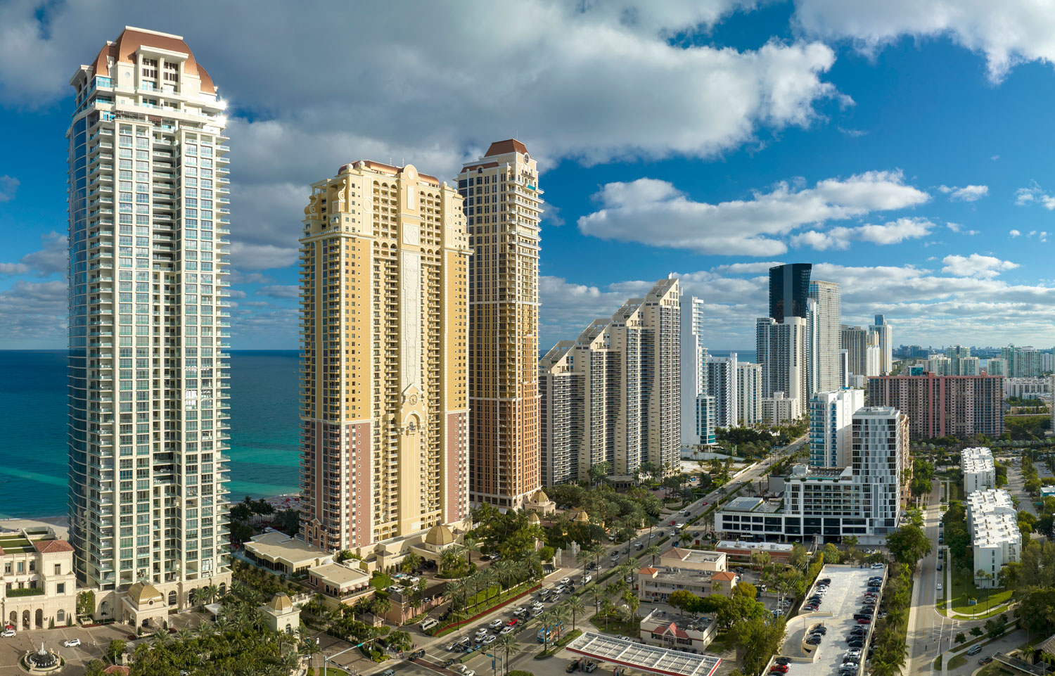 ChatGPT-generated photo-style image of a Florida condominium tower with engineers reviewing a structural inspection report, representing Florida's new condo law requirements for safety and transparency.