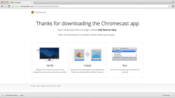 Chromecast installed on macOS