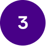 A white number 3 in a purple circle