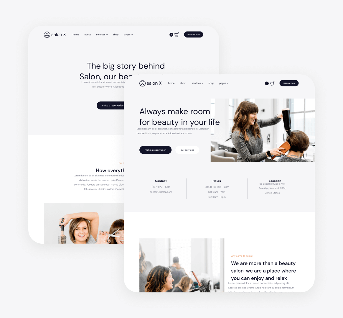 Salon X - 15 Pages Included - Salon Webflow Template