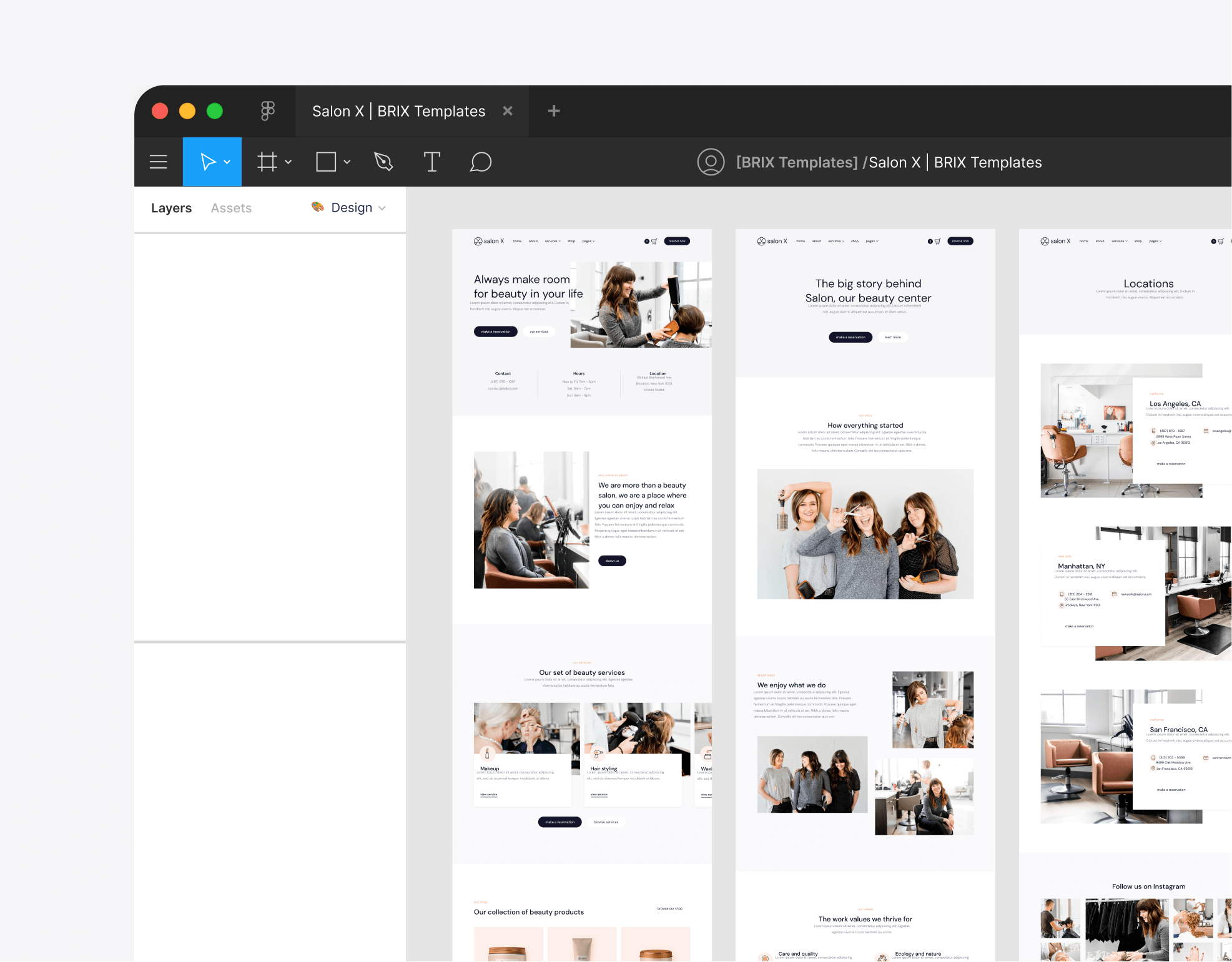 Salon X - Figma File Included - Salon Webflow Template
