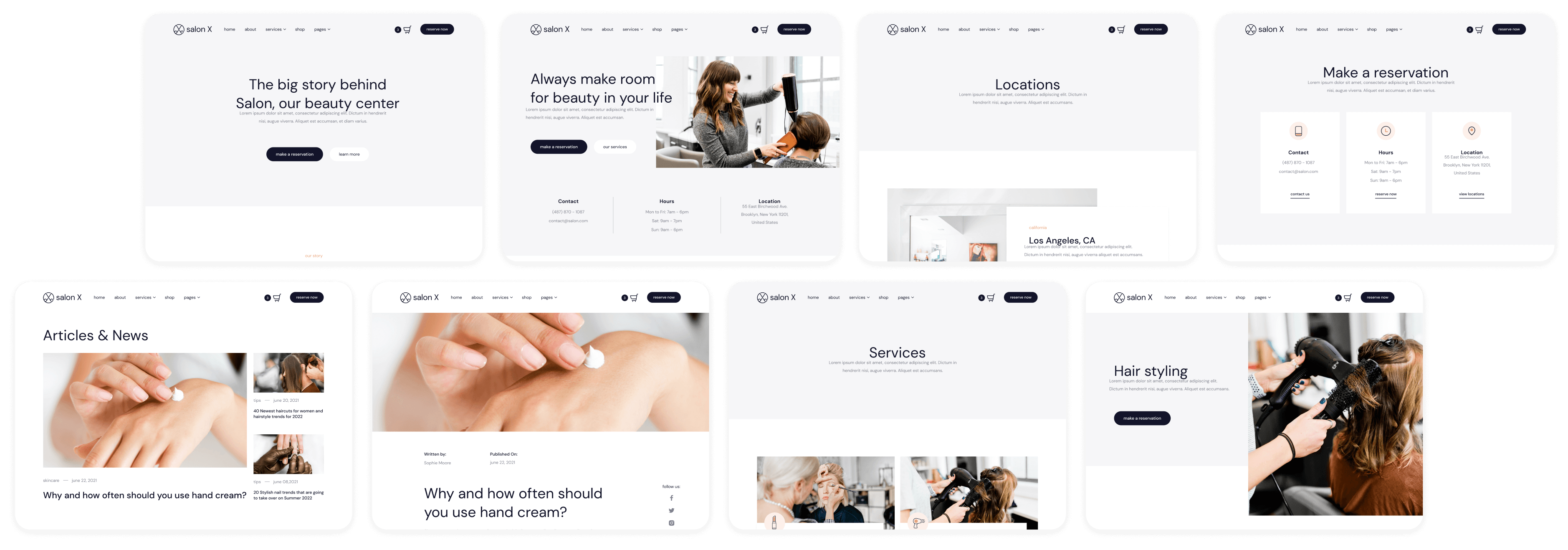 Salon X - Buy now on Webflow - Salon Webflow Template