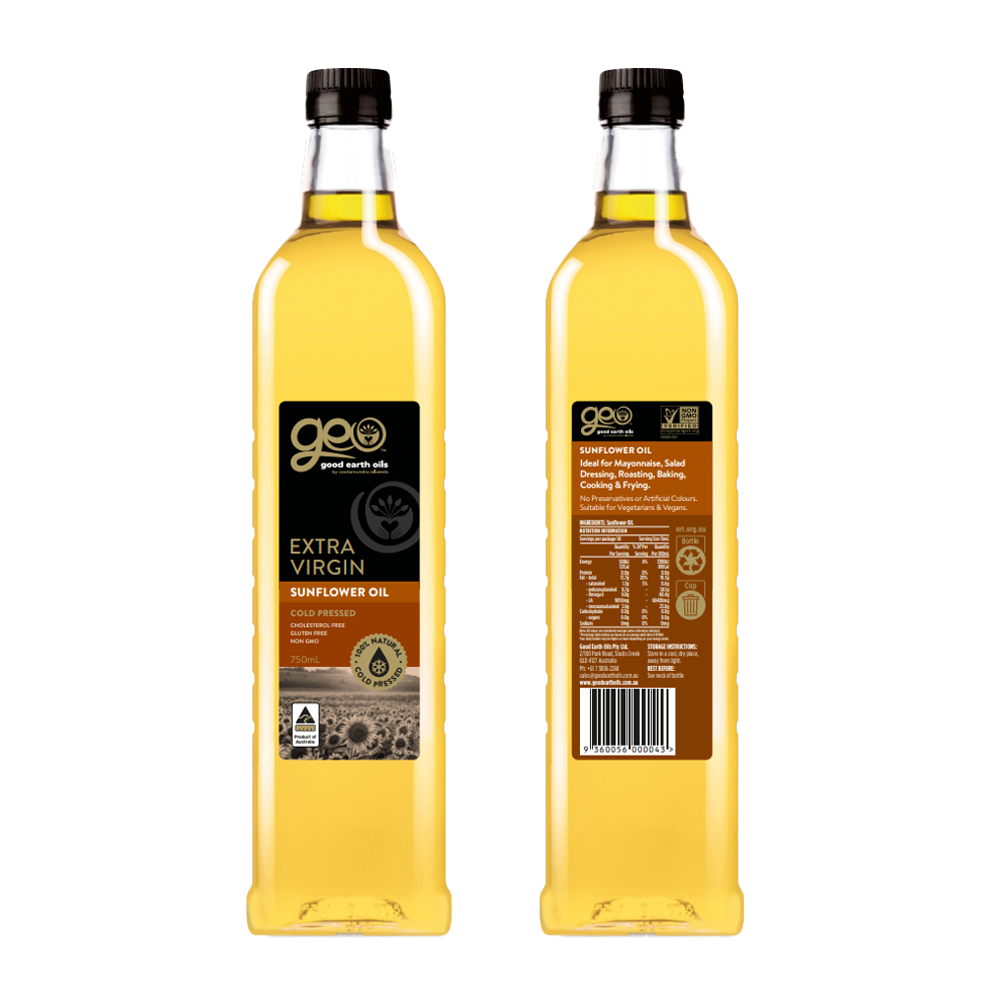 GEO - 750mL x 12 Extra Virgin Cold Pressed Vegetable Oil