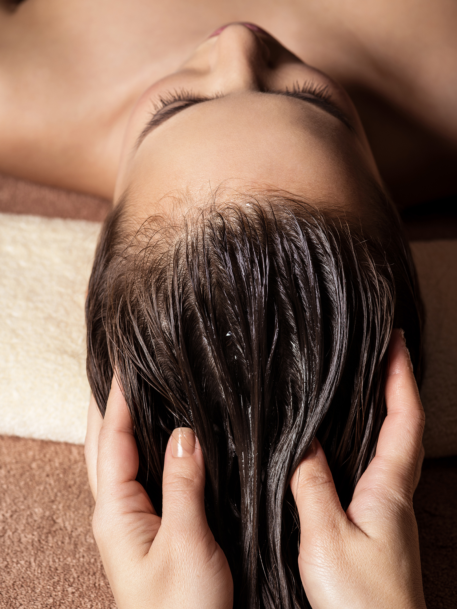 Close up image of someone getting a facial