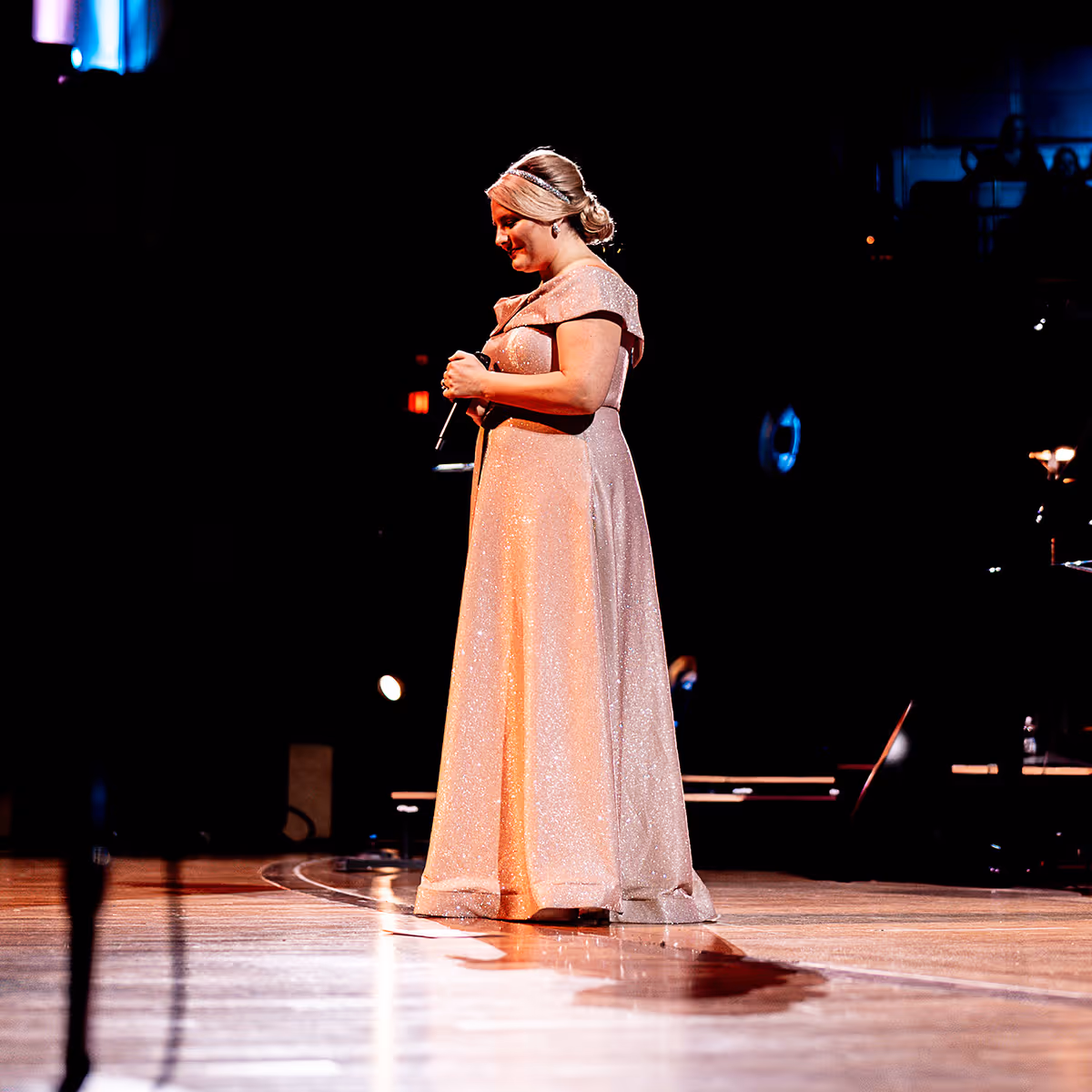 Lauren Moore on stage.
