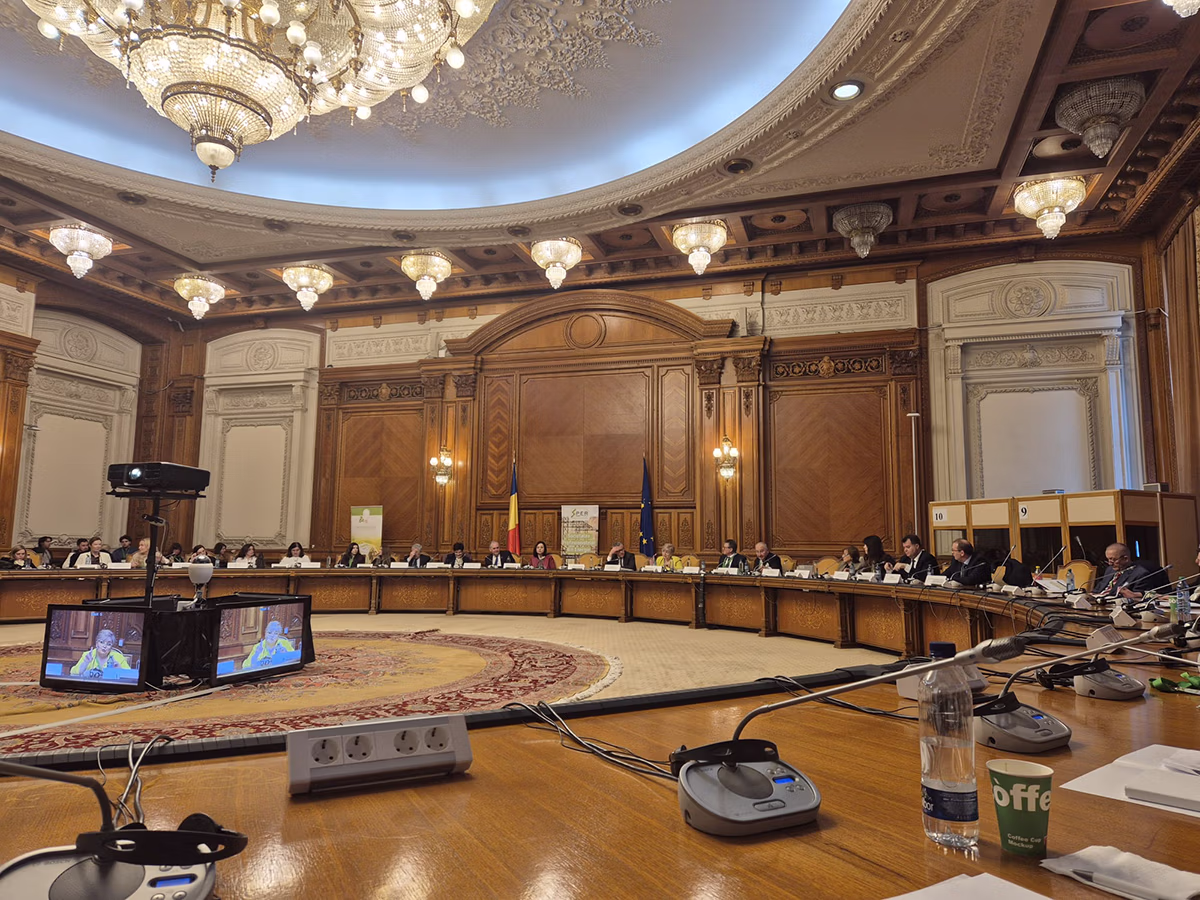 Panel de discuții în cadrul conferinței „Tranziția energetică: între obiective strategice și realitate”, organizată la Palatul Parlamentului.