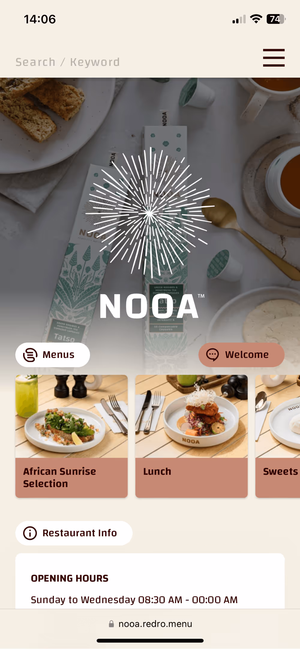 Nooa Digital Menu