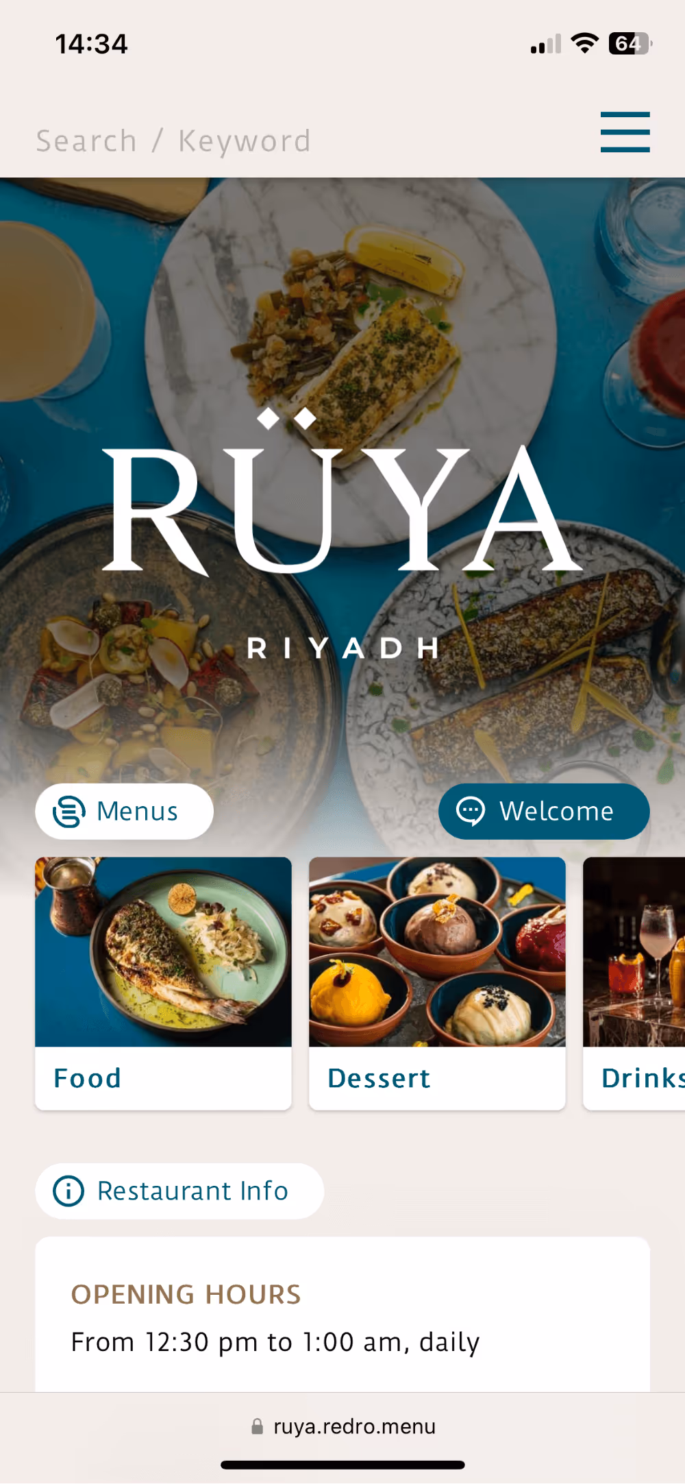 Redro Digital Menu - Ruya