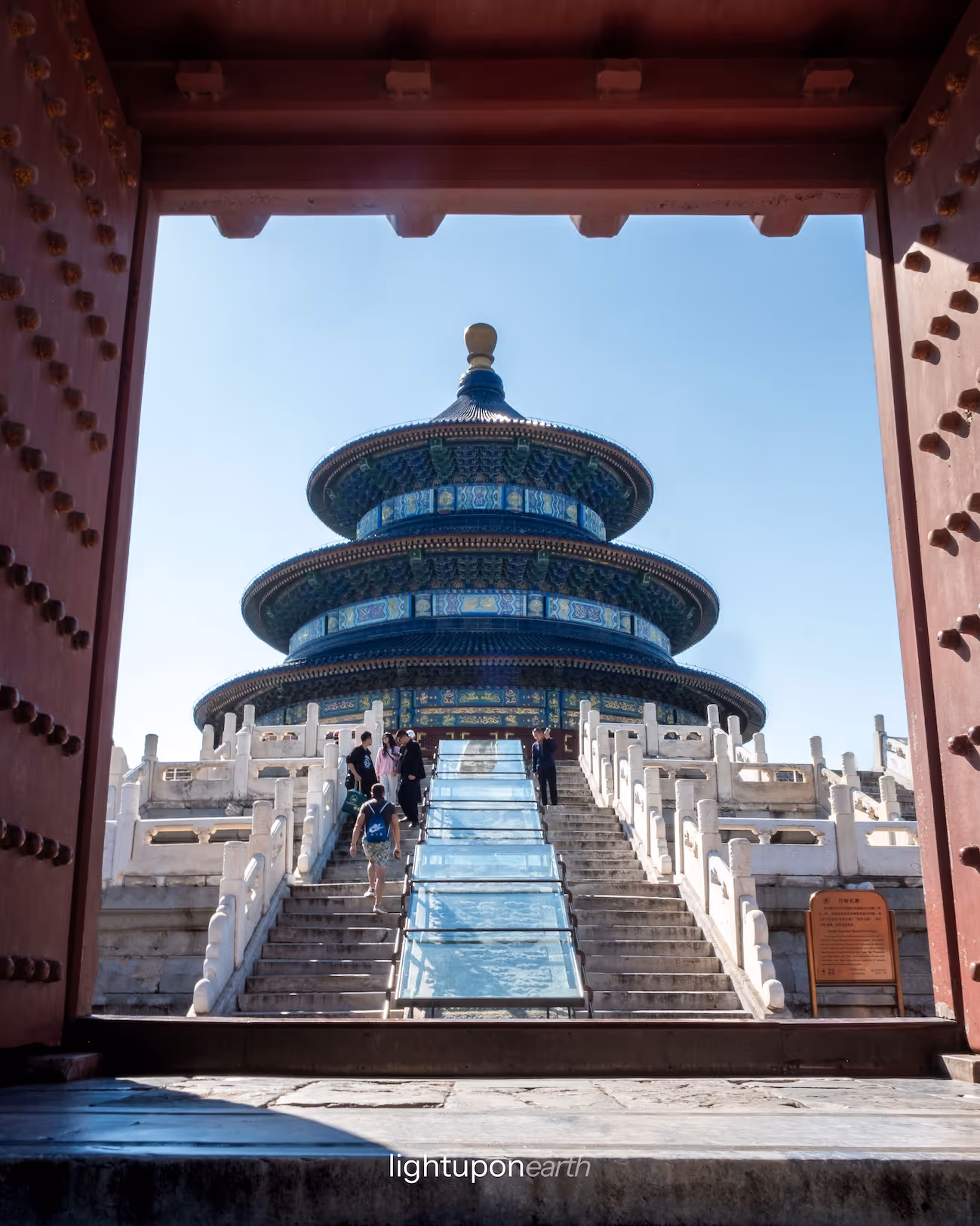Temple of Heaven viewed through a small gate