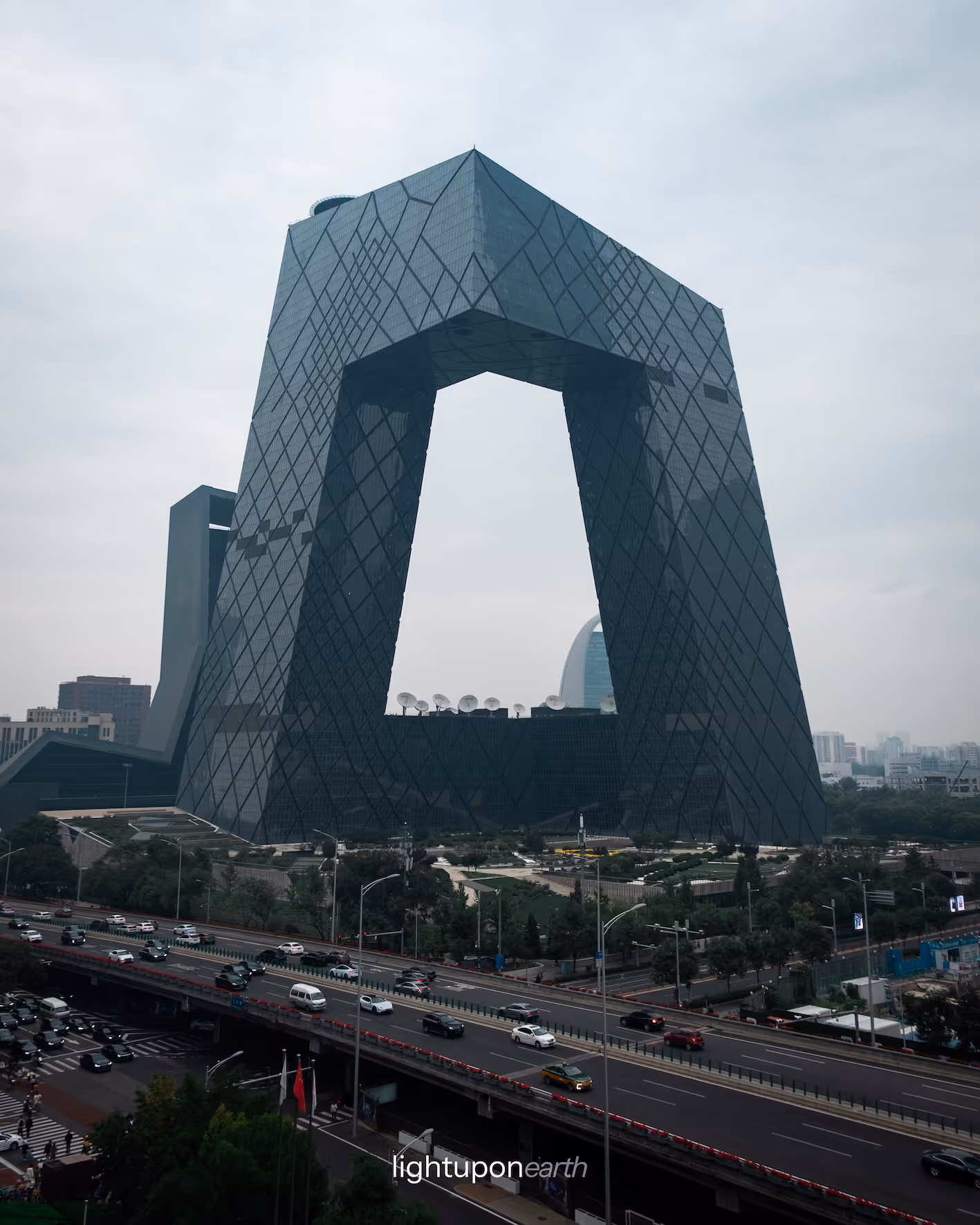 Uniquely shaped CCTV Headquarters