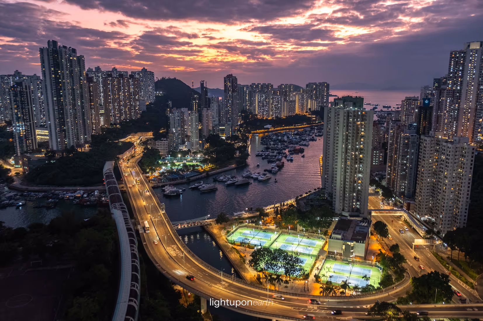 Hong Kong's skyline by night