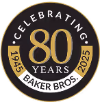 Baker Bros 80 years logo