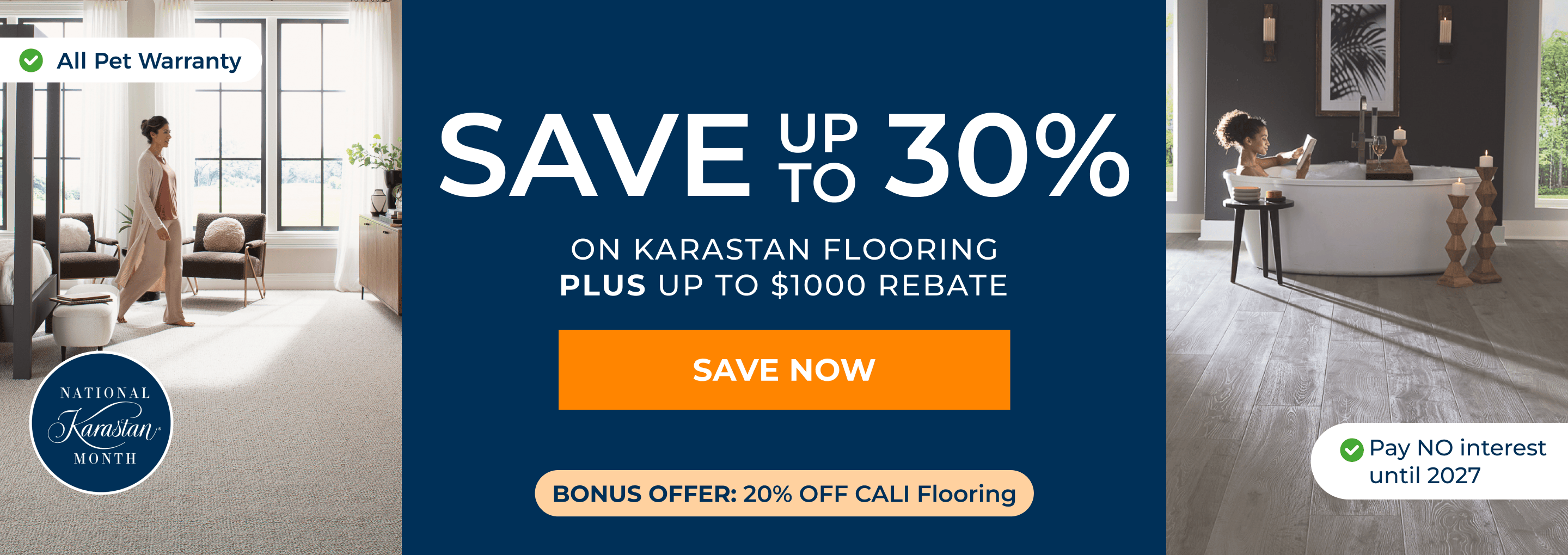 Hardwood flooring in the living room