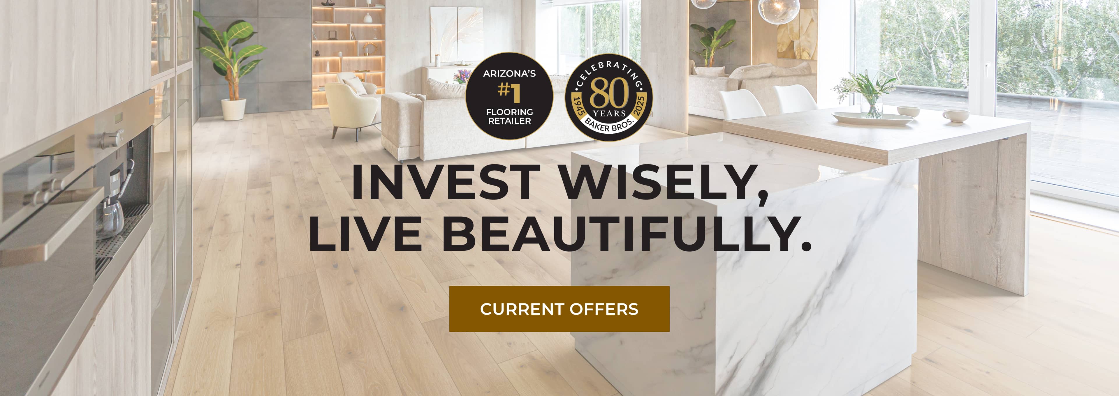 Hardwood flooring in the living room