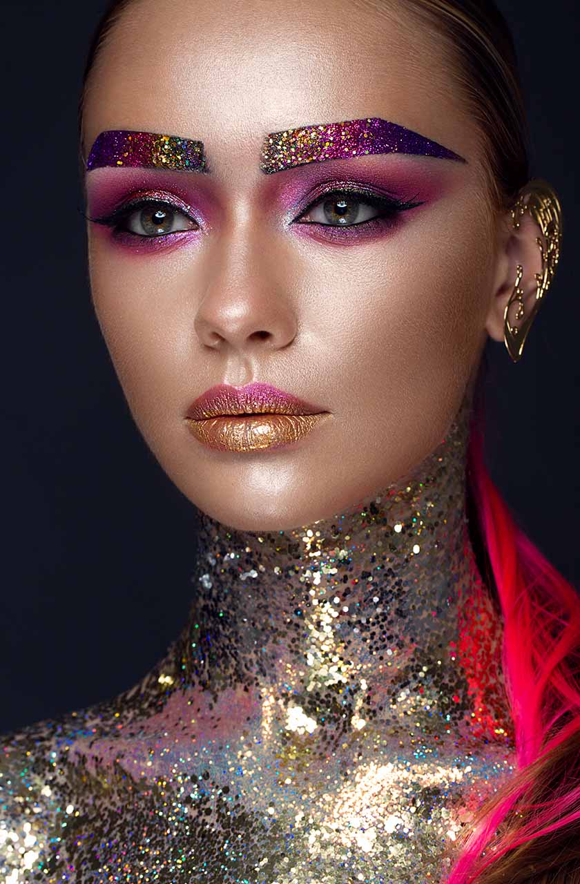 Girl with Makeup international Makeup Artist