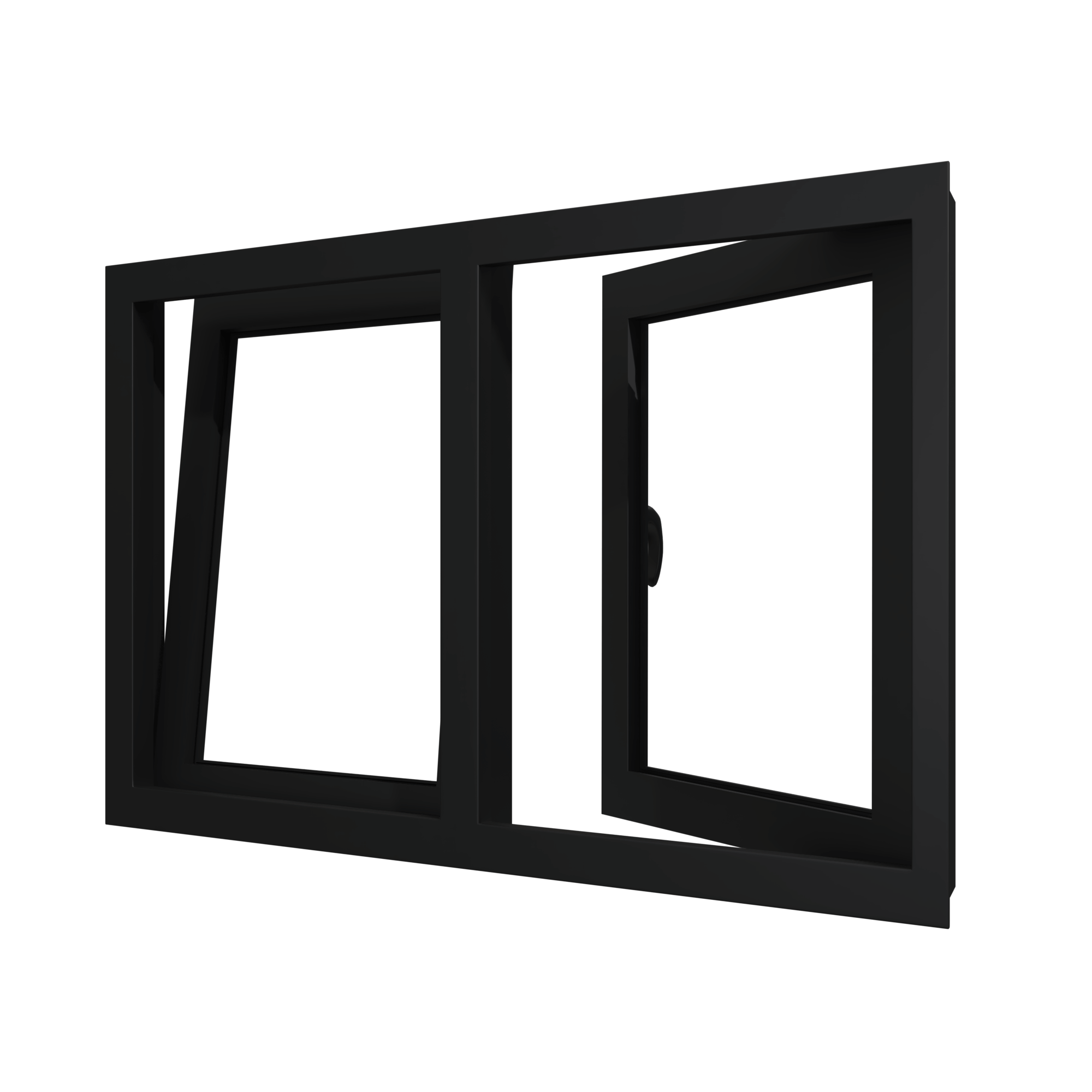 Kunststof Draaikiepramen 1,2 of 3 vakken