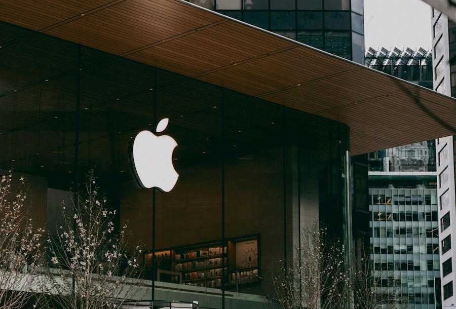 Apple Store Front with Trees