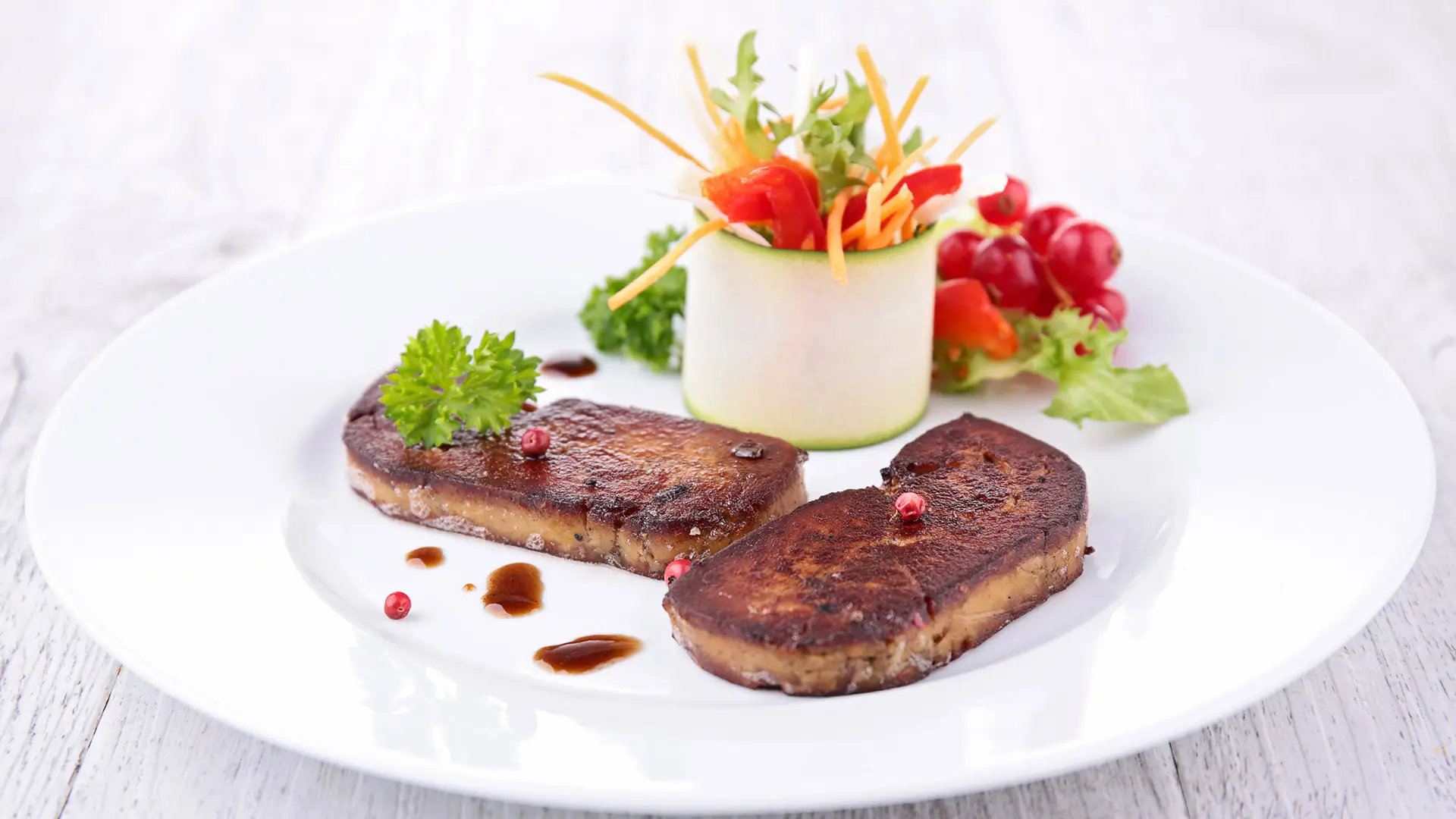 כבד אווז צלוי בגריל ברוטב רימונים