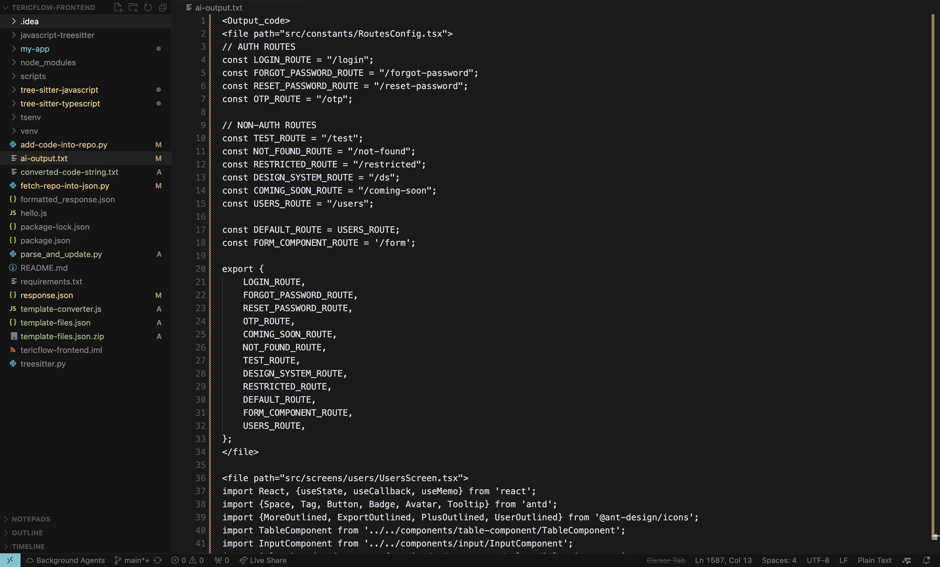 Terminal Output