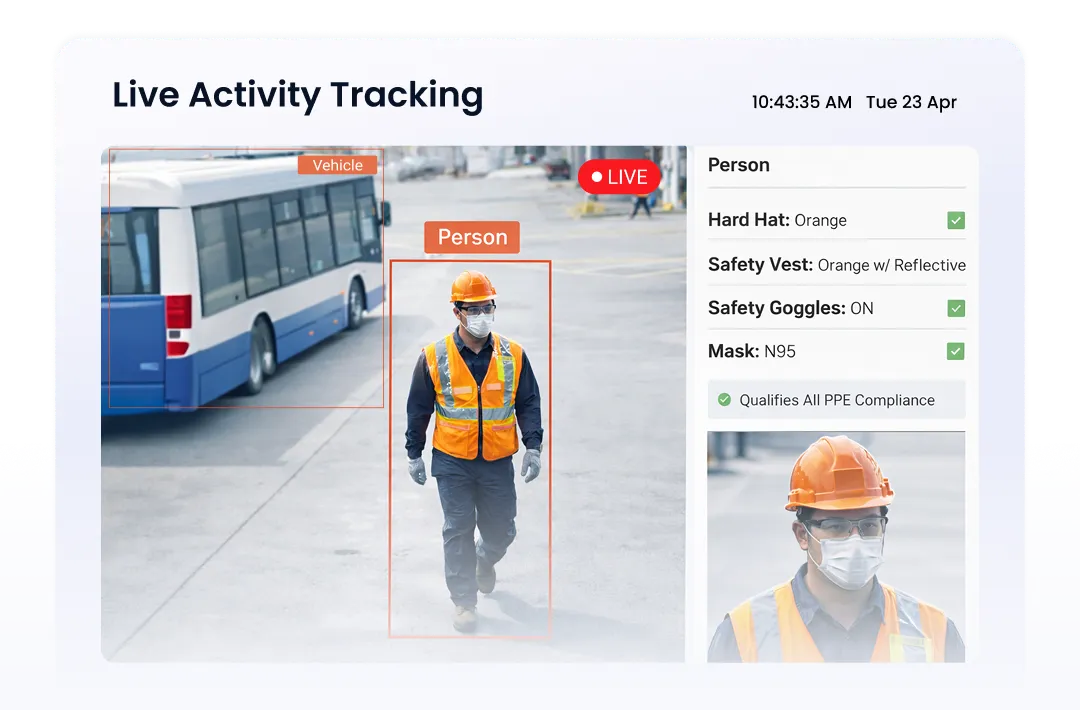 Eyz AI Live Activity Tracking Feature