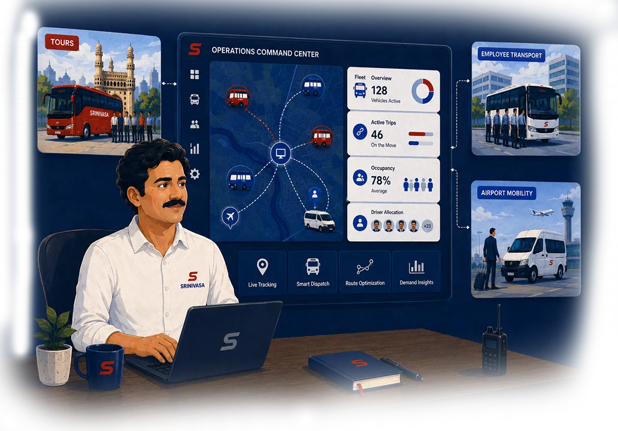 Srinivasa Travels' Solution 1: Unified Fleet and Operations Management Platform 