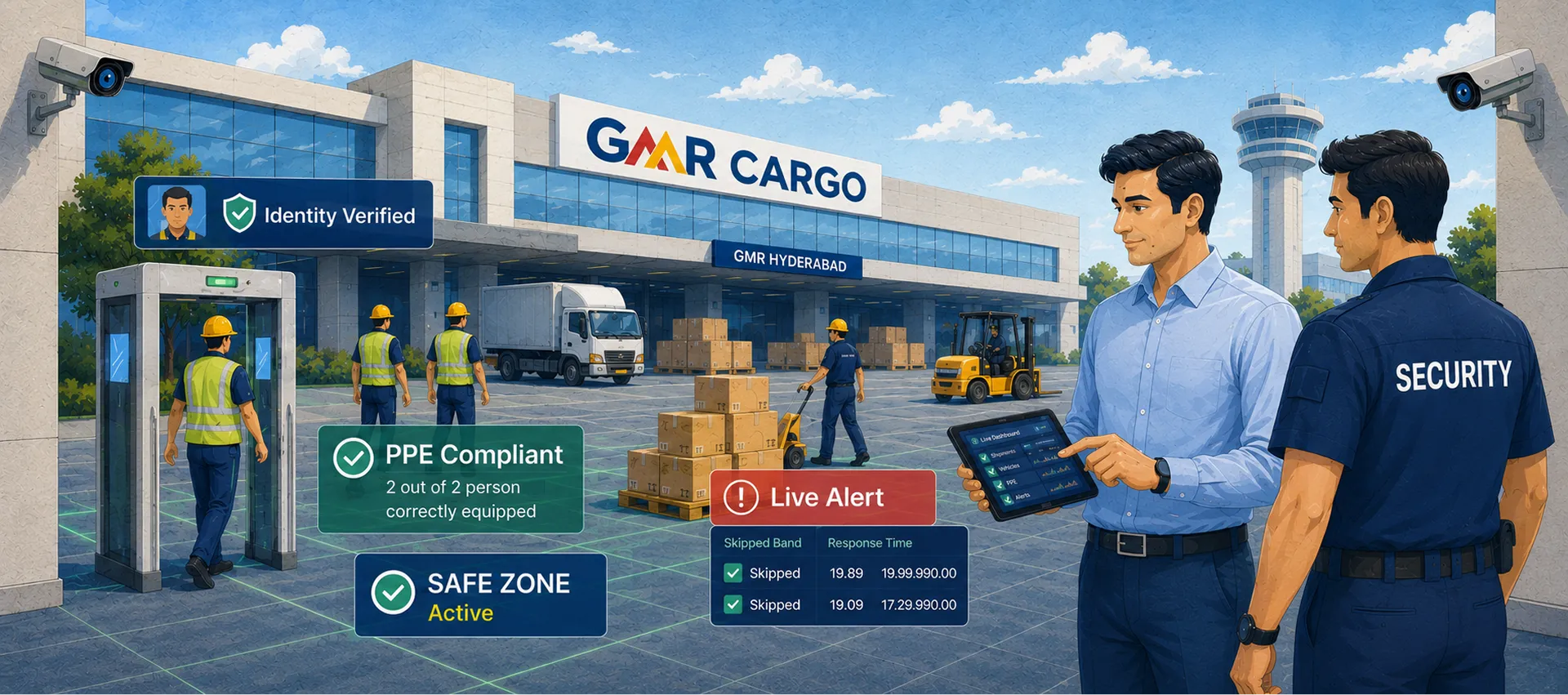 Tericsoft Helped GMR Cargo Hyderabad Implement an AI-Driven Automated Security & Safety Ecosystem