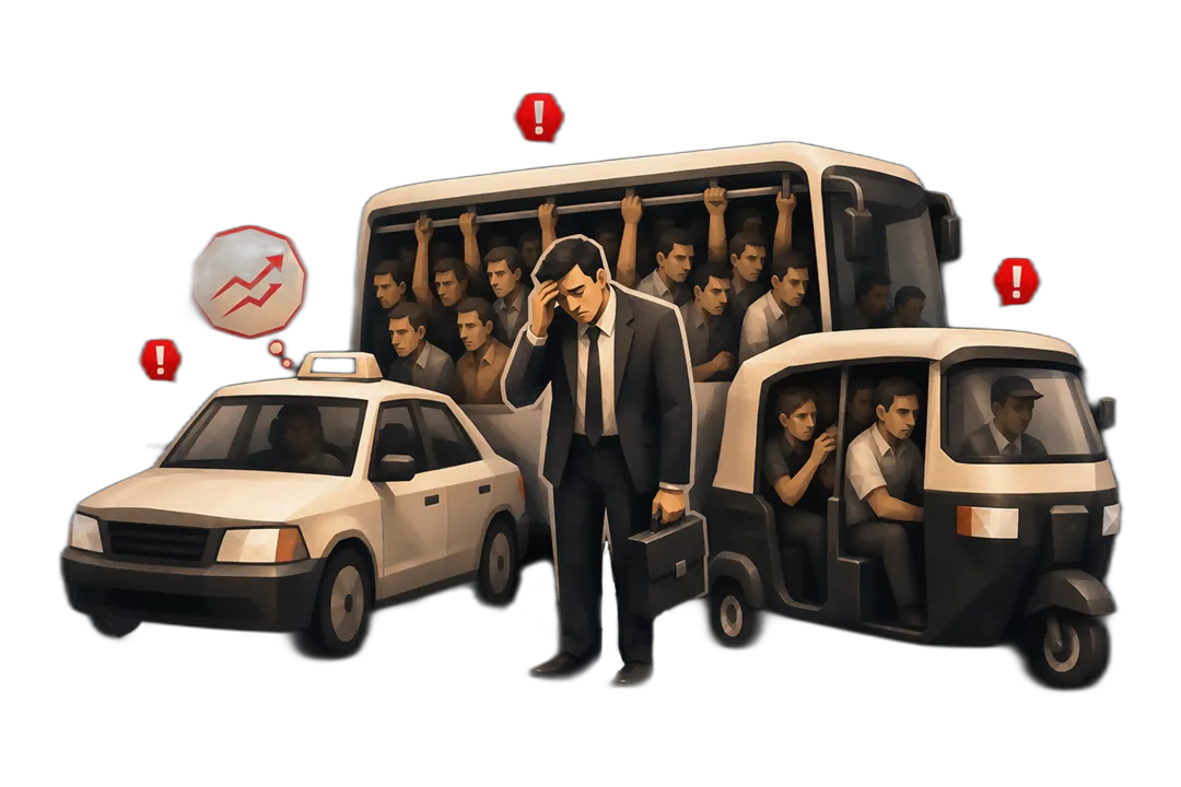 Daily Shuttles' Challenge 1: Unreliable, Stressful Commutes with No Premium Alternative